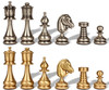 Classic Staunton Solid Brass Chess Set by Italfama