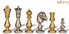 Contemporary Staunton Solid Brass Chess Set by Italfama