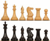 New Exclusive Staunton Chess Set with Ebonized & Boxwood Pieces - 3" King