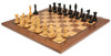 New Exclusive Staunton Chess Set Ebonized & Boxwood Pieces with Classic Walnut Board - 3" King