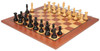 New Exclusive Staunton Chess Set Ebonized & Boxwood Pieces with Classic Mahogany Board  - 4" King