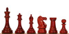 New Exclusive Staunton Chess Set Padauk & Boxwood Pieces with Padauk & Bird's Eye Maple Molded Edge Board - 4" King