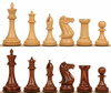 New Exclusive Staunton Chess Set with Golden Rosewood & Boxwood Pieces - 4" King