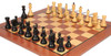 Zagreb Series Chess Set Ebonized & Boxwood Pieces with Classic  Mahogany Board - 3.875" King