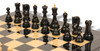 Zagreb Series Chess Set Ebony & Boxwood Pieces with Black & Ash Burl Chess Board - 3.25" King