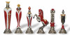 Renaissance Theme Hand Painted Metal Chess Set by Italfama