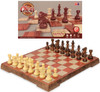 The Chess Store Rosewood Color Folding Magnetic Travel Chess Set - 14"