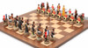 Battle of Waterloo Theme Chess Set with Classic Walnut & Maple Chess Board Battle of Waterloo Theme Chess Set with Classic Walnut & Maple Chess Board
