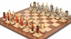 Rome & Greece Theme Chess Set with Classic Walnut & Maple Chess Board Rome & Greece Theme Chess Set with Classic Walnut & Maple Chess Board