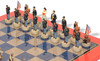 Civil War II Theme Chess Set with Civil War Deluxe Chess Board