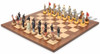 Civil War II Theme Chess Set with Classic Walnut & Maple Chess Board Civil War II Theme Chess Set with Classic Walnut & Maple Chess Board