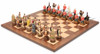 British & Zulu Theme Chess Set with Classic Walnut & Maple Chess Board British & Zulu Theme Chess Set with Classic Walnut & Maple Chess Board