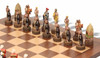 British & Zulu Theme Chess Set with Classic Walnut & Maple Chess Board British & Zulu Theme Chess Set with Classic Walnut & Maple Chess Board