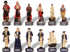 Pirates & Royal Navy Hand Painted Theme Chess Set