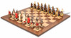 Russians vs Mongols Theme Chess Set with Classic Walnut & Maple Chess Board Russians vs Mongols Theme Chess Set with Classic Walnut & Maple Chess Board