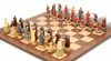 Russians vs Mongols Theme Chess Set with Classic Walnut & Maple Chess Board Russians vs Mongols Theme Chess Set with Classic Walnut & Maple Chess Board