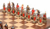 Russians vs Mongols Theme Chess Set with Classic Walnut & Maple Chess Board Russians vs Mongols Theme Chess Set with Classic Walnut & Maple Chess Board