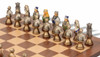 Medieval Bust Theme Chess Set with Classic Walnut & Maple Chess Board Medieval Bust Theme Chess Set with Classic Walnut & Maple Chess Board