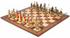 Battle of Troy Theme Chess Set with Classic Walnut & Maple Chess Board Battle of Troy Theme Chess Set with Classic Walnut & Maple Chess Board