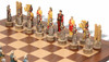 Battle of Troy Theme Chess Set with Classic Walnut & Maple Chess Board Battle of Troy Theme Chess Set with Classic Walnut & Maple Chess Board