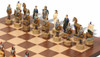 Battle of Troy Theme Chess Set with Classic Walnut & Maple Chess Board Battle of Troy Theme Chess Set with Classic Walnut & Maple Chess Board