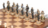 Japanese Samurai Theme Chess Set with Classic Walnut & Maple Chess Board Japanese Samurai Theme Chess Set with Classic Walnut & Maple Chess Board