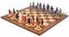 Legend of King Arthur Theme Chess Set with Classic Walnut & Maple Chess Board Legend of King Arthur Theme Chess Set with Classic Walnut & Maple Chess Board