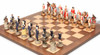 American Revolutionary Theme Chess Set with Classic Walnut & Maple Chess Board American Revolutionary Theme Chess Set with Classic Walnut & Maple Chess Board