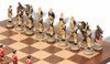 American Revolutionary Theme Chess Set with Classic Walnut & Maple Chess Board American Revolutionary Theme Chess Set with Classic Walnut & Maple Chess Board