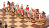 American Revolutionary Theme Chess Set with Classic Walnut & Maple Chess Board American Revolutionary Theme Chess Set with Classic Walnut & Maple Chess Board