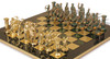 Archers Theme Chess Set with Brass & Green Copper Pieces - Green Board