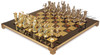 Archers Chess Set with Brass & Nickel Pieces - Red Board