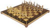The Greek Mythology Theme Chess Set with Brass & Nickel Pieces - Red Board
