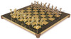 The Labors of Hercules Theme Chess Set with Brass & Nickel Pieces - Green Board