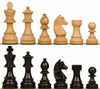 German Knight Staunton Chess Set Ebonized and Natural Boxwood Pieces -  Both Woods - 3.25" King
