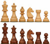 German Knight Staunton Chess Set with Golden Rosewood & Boxwood Pieces - 3.25" King