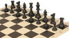 Standard Club Carry-All Plastic Chess Set Black & Ivory Pieces with Vinyl Rollup Board - Black