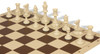 Standard Club Carry-All Plastic Chess Set Black & Ivory Pieces with Vinyl Rollup Board - Brown