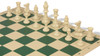 Standard Club Large Carry-All Plastic Chess Set Black & Ivory Pieces with Vinyl Roll-up Board & Bag - Green