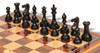 New Exclusive Staunton Chess Set Ebonized & Boxwood Pieces 3.5" King with Macassar Case