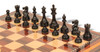 British Staunton Chess Set Ebony & Boxwood Pieces 3.5" King with Macassar Case