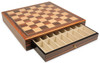 British Staunton Chess Set Ebony & Boxwood Pieces 3.5" King with Macassar Case