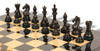 Fierce Knight Staunton Chess Set Ebonized & Boxwood Pieces with Black & Ash Burl Board - 4" King