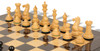 New Exclusive Staunton Chess Set Ebonized  & Boxwood Pieces with Black & Ash Burl Board - 3" King