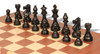 French Lardy Staunton Chess Set in Ebonized Boxwood & Boxwood with Mahogany & Maple Deluxe Chess Board - 2.75" King