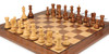 Zagreb Series Chess Set Golden Rosewood & Boxwood Pieces with Classic Walnut Board - 3.25" King