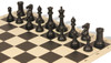 Conqueror Carry-All Plastic Chess Set Black & Ivory Pieces with Vinyl Rollup Board - Black