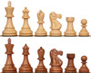 Deluxe Old Club Staunton Chess Set with Acacia & Boxwood Pieces - 3.75" King