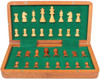 Acacia & Boxwood Folding Magnetic Travel Chess Set - 12"