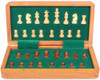 Acacia & Boxwood Folding Magnetic Travel Chess Set - 10"